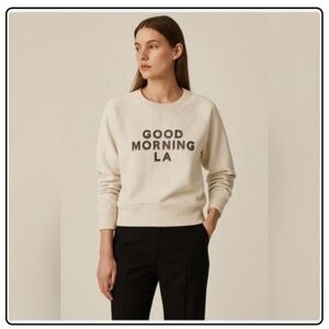 Nili Lotan Good Morning LA Cream Pullover Sweatshirt - NWOT
